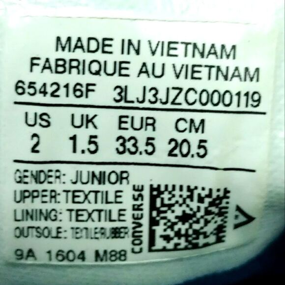 Converse Chuck Taylor All Star Low Ox Fashion Sneakers Juniors Size 2 Green - Picture 8 of 8